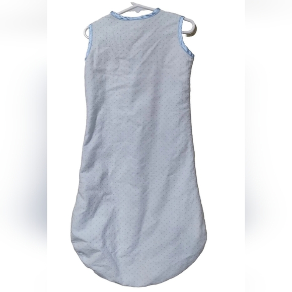 Swaddle Designs 100% Cotton Zzzip Me Sleeveless Blue Swaddle 6-12 Months - Picture 2 of 7
